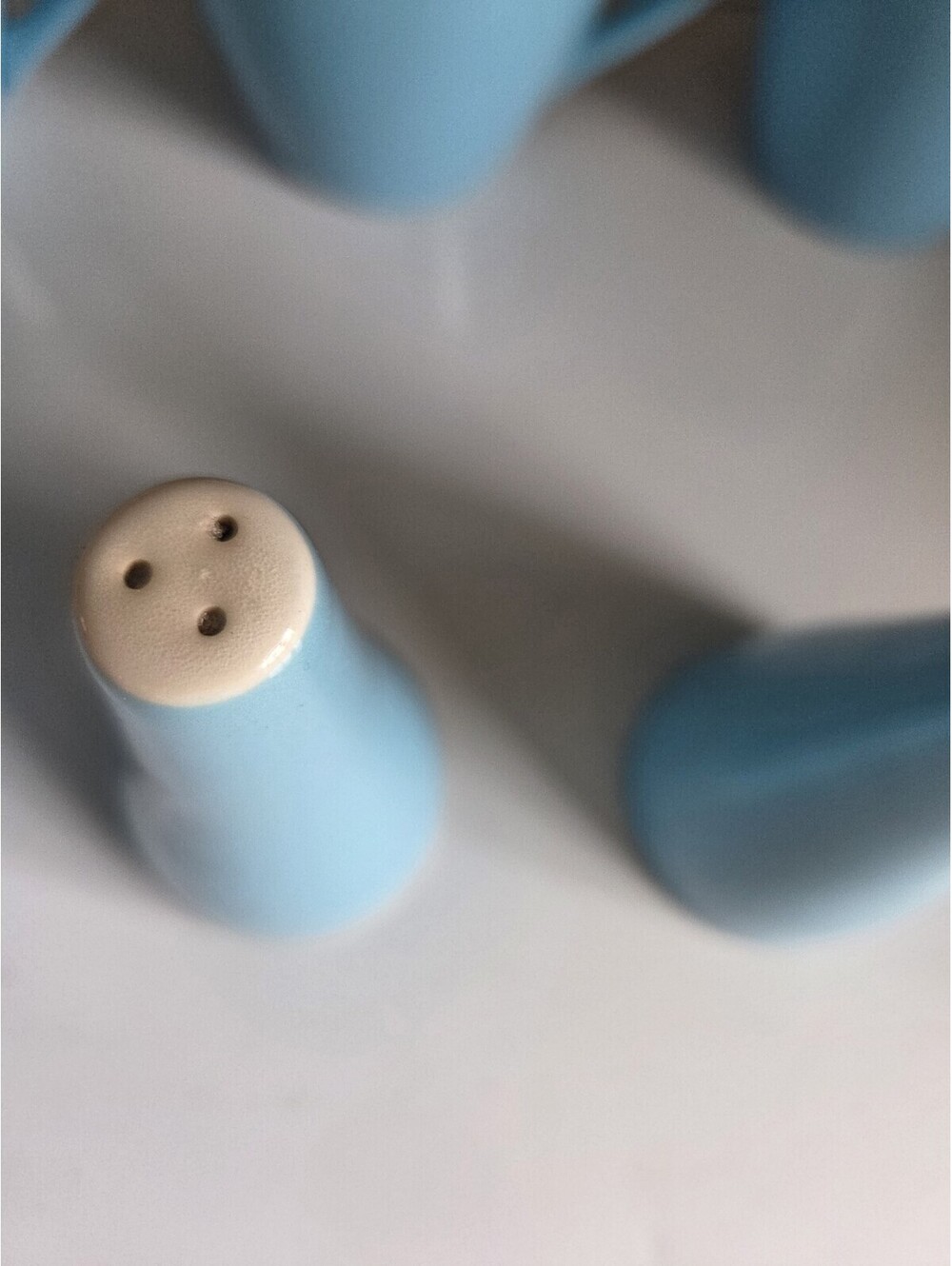 Vintage Atomic Blue 7pcs Sugar + Shakers + COFFEE CUPS Aqua Teal Blue MCM  SC2 - Picture 14 of 16